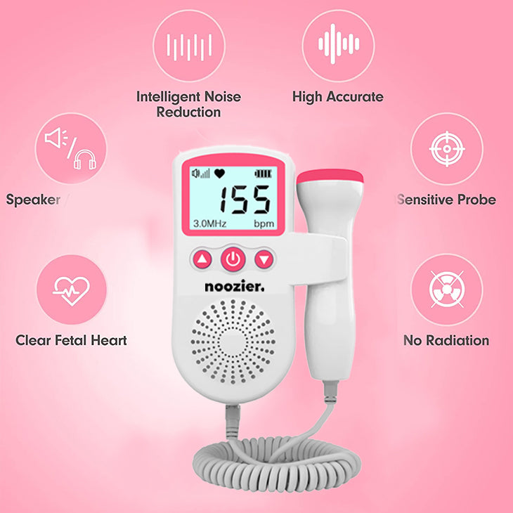 Aoibox Fetal Heart Rate Monitor Home Pregnancy Baby Fetal Sound Heart Rate  Detector in Blue HDDB1537B - The Home Depot